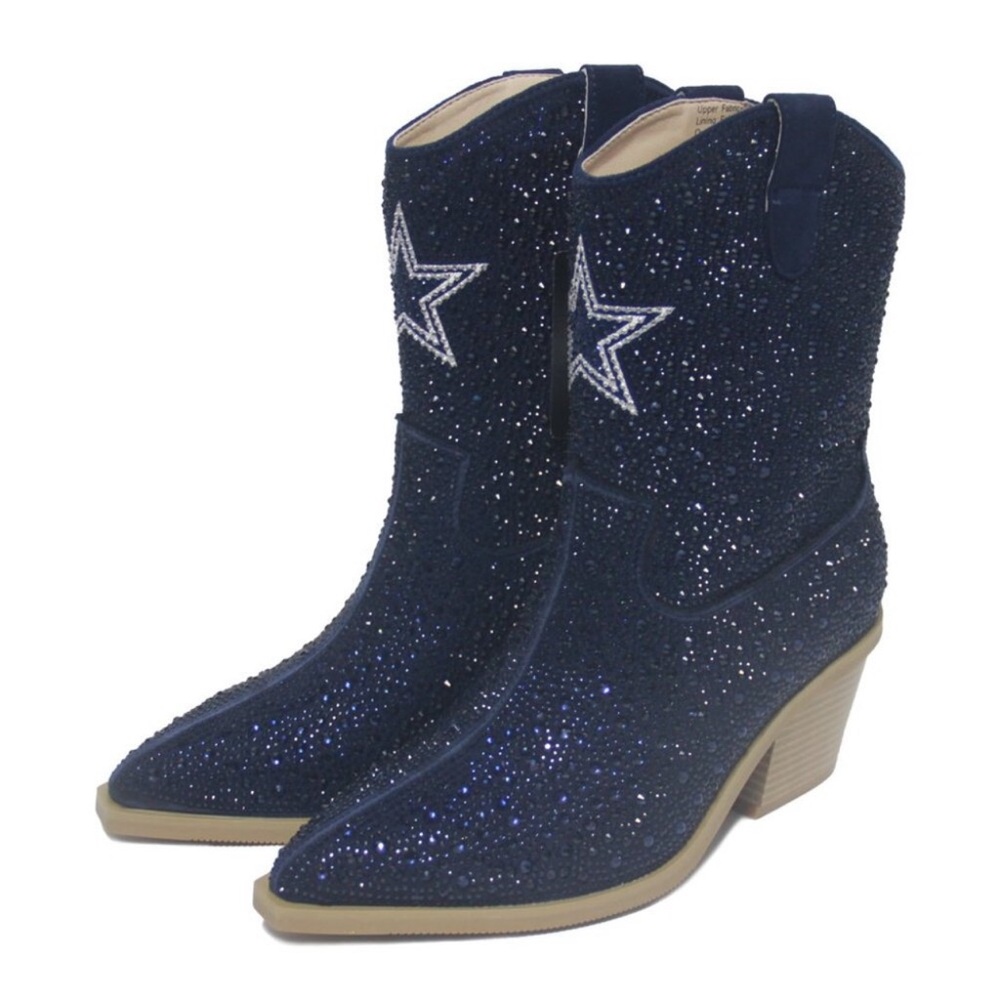 NFL Licensed Dallas Cowboys Crystal Ankle Boot